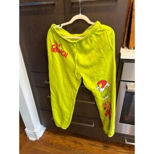 Grinch line green joggers men's medium